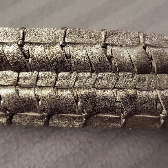 New Ralph Lauren Women's Genuine leather Belt Silver Color Size US S - Picture 5 of 7